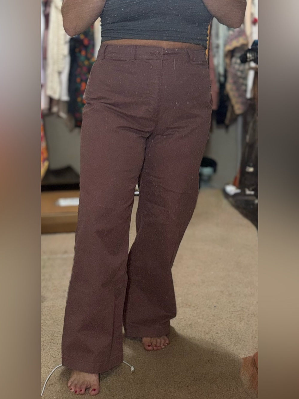 Old Navy Wide Leg Pants in Dusty Rose